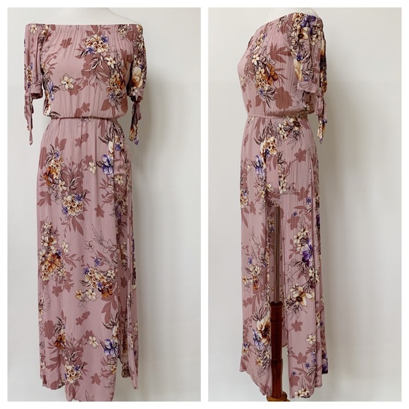UO Band of Gypsies Floral Maxi Dress With Shorts - Picture 3 of 8